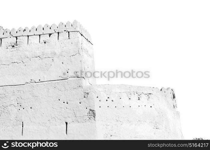 fort battlesment sky and star brick in oman muscat the old defensive