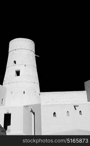 fort battlesment sky and star brick in oman muscat the old defensive