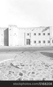 fort battlesment sky and star brick in oman muscat the old defensive