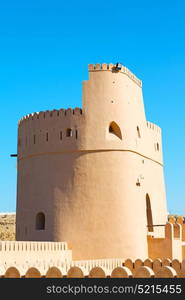 fort battlesment sky and star brick in oman muscat the old defensive