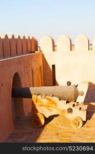 fort battlesment sky and star brick in oman muscat the old defensive