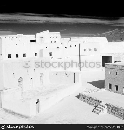 fort battlesment sky and star brick in oman muscat the old defensive