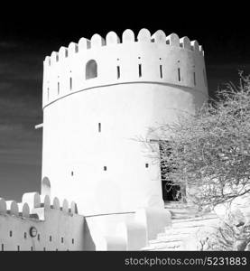 fort battlesment sky and star brick in oman muscat the old defensive