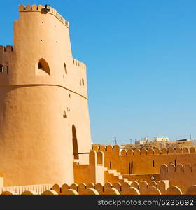 fort battlesment sky and star brick in oman muscat the old defensive