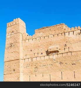 fort battlesment sky and star brick in oman muscat the old defensive