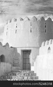 fort battlesment sky and star brick in oman muscat the old defensive