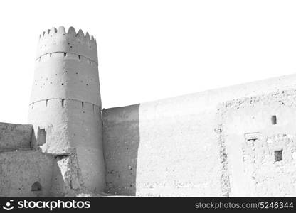 fort battlesment sky and star brick in oman muscat the old defensive