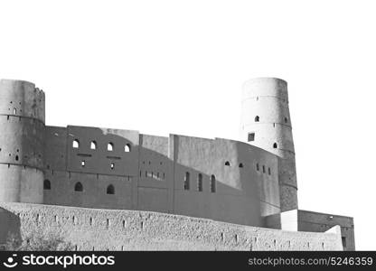 fort battlesment sky and star brick in oman muscat the old defensive