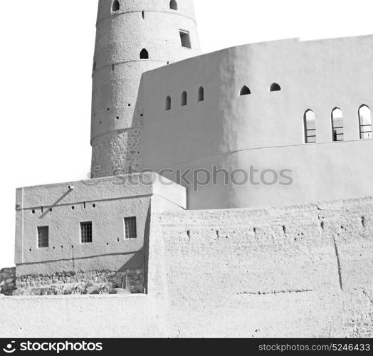 fort battlesment sky and star brick in oman muscat the old defensive