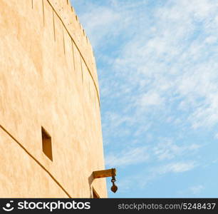 fort battlesment sky and star brick in oman muscat the old defensive