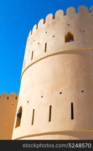 fort battlesment sky and star brick in oman muscat the old defensive