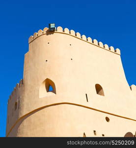 fort battlesment sky and star brick in oman muscat the old defensive