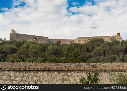 Fort Carre walls in Antibes, France