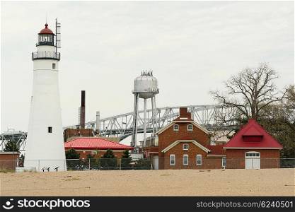 Fort Gratiot Lighthouse, built in 1825, Lake Huron, Michigan, USA