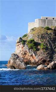 Fort Lovrijenac on the Adriatic Sea in Dubrovnik, Croatia