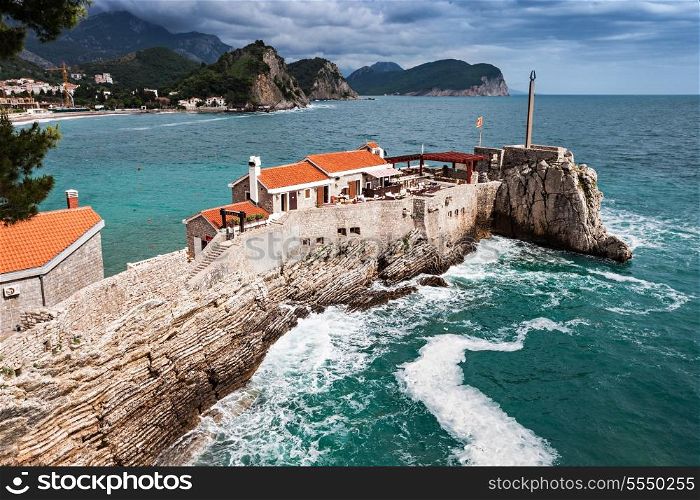 Fort on the island in Petrovac, Montenegro