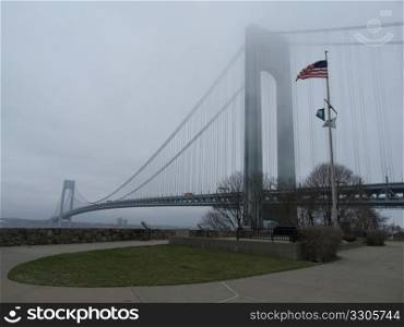 Fort Wadsworth at the foot of the Verrazano-Narrows Bridge in NYC