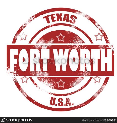 Fort Worth stamp image with hi-res rendered artwork that could be used for any graphic design. Santa Rosa Stamp