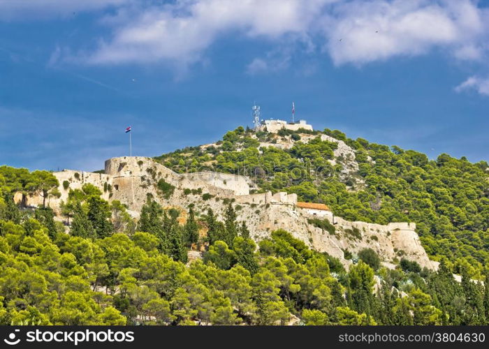 Fortica fortress view in town of Hvar, Dalmatia, Croatia