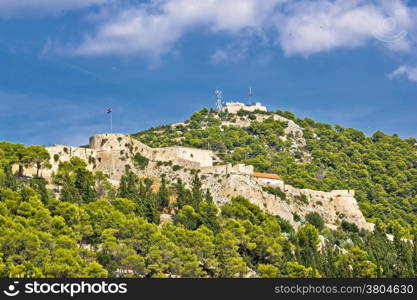 Fortica fortress view in town of Hvar, Dalmatia, Croatia