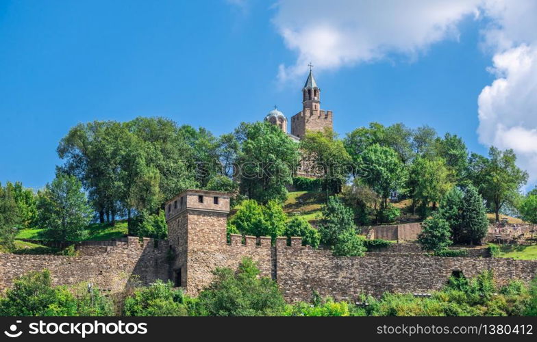 Fortification walls of the Tsarevets fortress in Veliko Tarnovo, Bulgaria, on a sunny summer day. Fortification walls of Tsarevets fortress in Veliko Tarnovo, Bulgaria