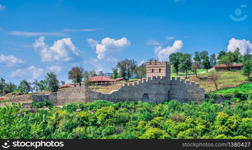 Fortification walls of the Tsarevets fortress in Veliko Tarnovo, Bulgaria, on a sunny summer day. Fortification walls of Tsarevets fortress in Veliko Tarnovo, Bulgaria