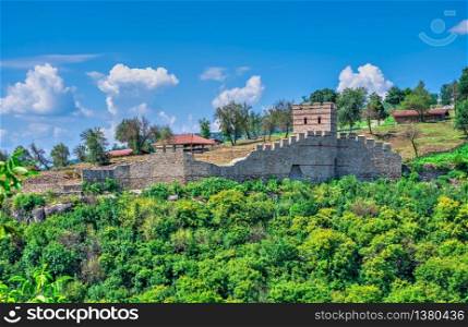 Fortification walls of the Tsarevets fortress in Veliko Tarnovo, Bulgaria, on a sunny summer day. Fortification walls of Tsarevets fortress in Veliko Tarnovo, Bulgaria