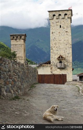 Fortified towers of Swanetia, Mestia, Georgia, Europe