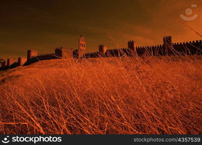 Fortified wall of a fort, Avila, Spain