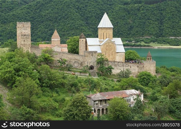 Fortress Ananuri, Georgian Military Road, Georgia, Europe