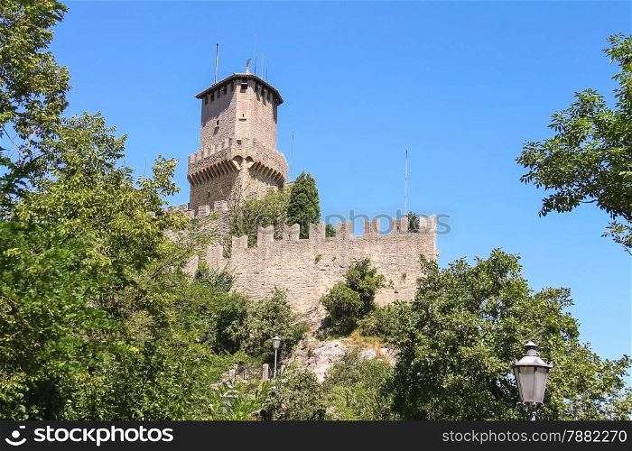 Fortress Guaita on Mount Titan. The Republic of San Marino