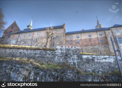 fortress of Akershus - a castle in Oslo, the capital of Norway.. fortress of Akershus - a castle in Oslo