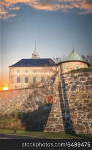 fortress of Akershus - a castle in Oslo, the capital of Norway.. fortress of Akershus - a castle in Oslo