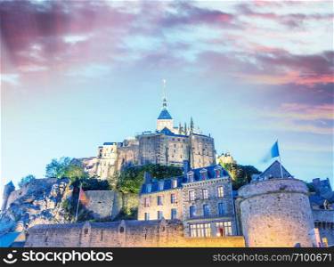 Fortress of Mont Saint-Michel, Normandy, France.