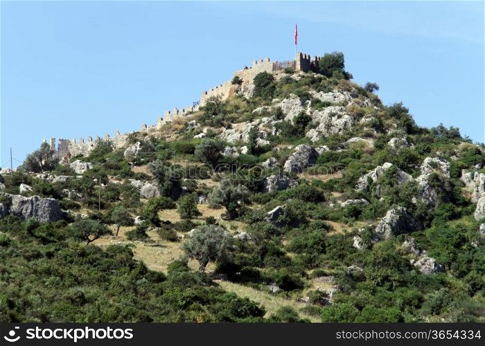 Fortress on the hill near Uchagiz, Turkey