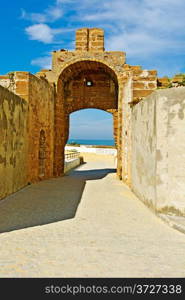 Fortress on the Shore of the Atlantic Ocean in Cadiz, Spain