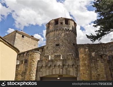 Fortress tower inside the historical centre of Segovia, Spain