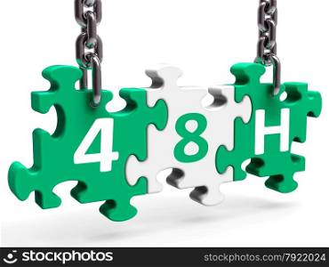 . Forty Eight Hour On Puzzle Showing 48h 48hr Service