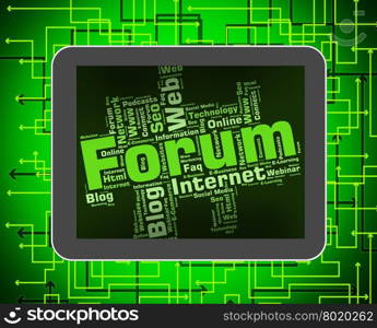 Forum Word Indicating Social Media And Group