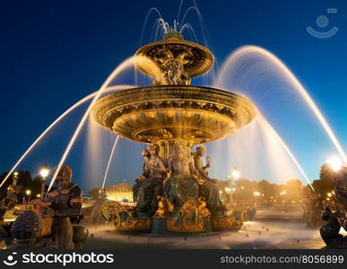 Fountain des Mers at the Place de la Concorde in Paris