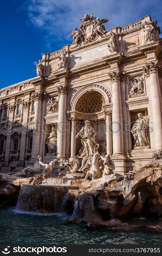 Fountain di Trevi - most famous Rome&rsquo;s fountains in the world. Italy.