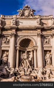 Fountain di Trevi - most famous Rome&rsquo;s fountains in the world. Italy.
