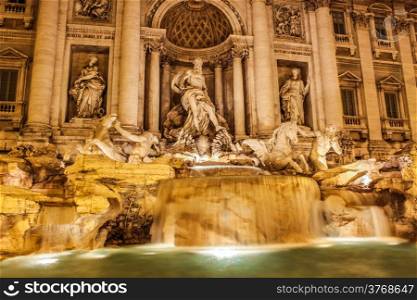 Fountain di Trevi - most famous Rome&rsquo;s fountains in the world. Italy.