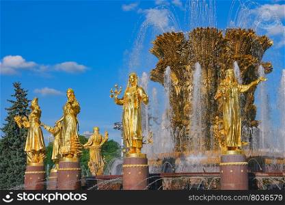 Fountain Friendship of the Peoples, VDNKh, Moscow, Russia