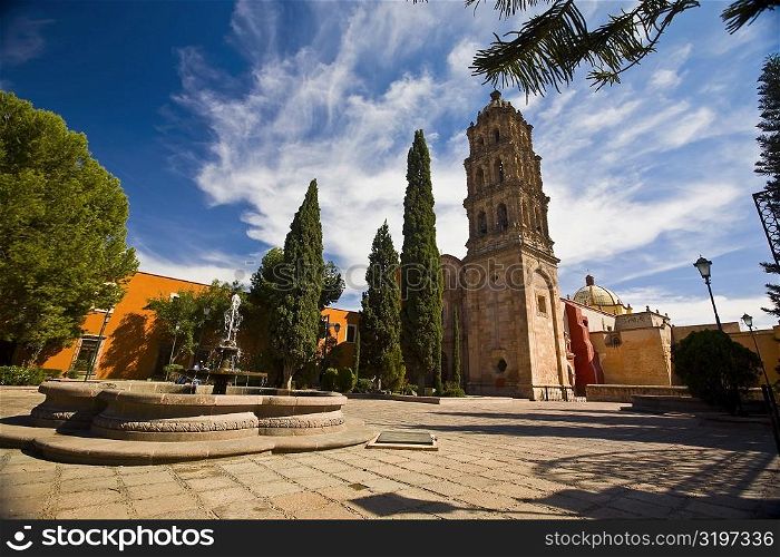 Fountain in a garden, San Agustin, San Luis Potosi, Mexico