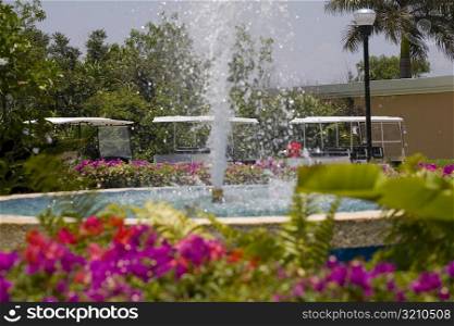 Fountain in a park, Cancun, Mexico