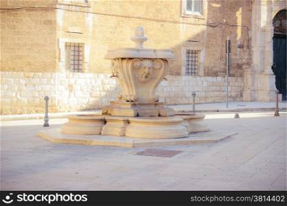 fountain in a square