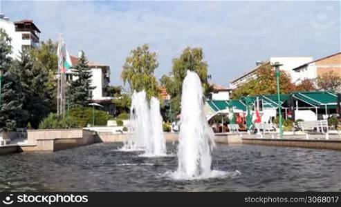 Fountain in city center of Sandanski, Bulgaria