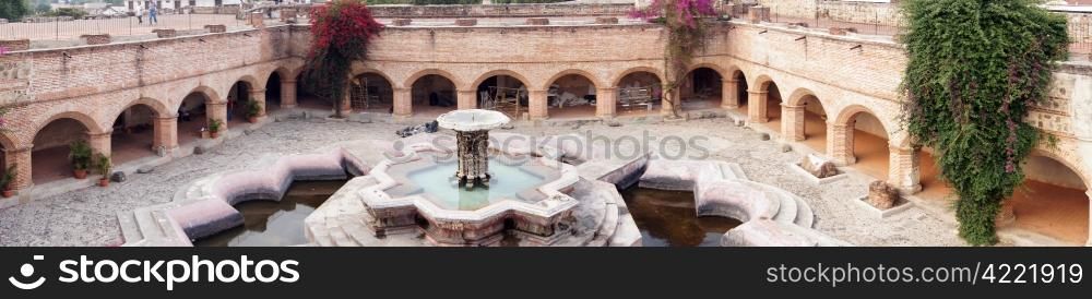 Fountain in convent La Merctd in Antigua Guatemala