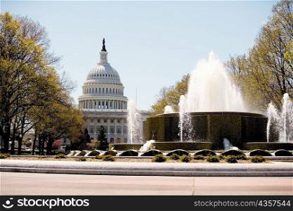 Fountain in front of the Capitol Building, Union Station, Washington DC, USA